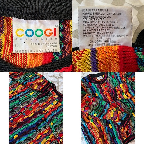❌SOLD❌ Vintage COOGI Sweater Kaleidoscope Colors NWOT - Picture 16 of 16